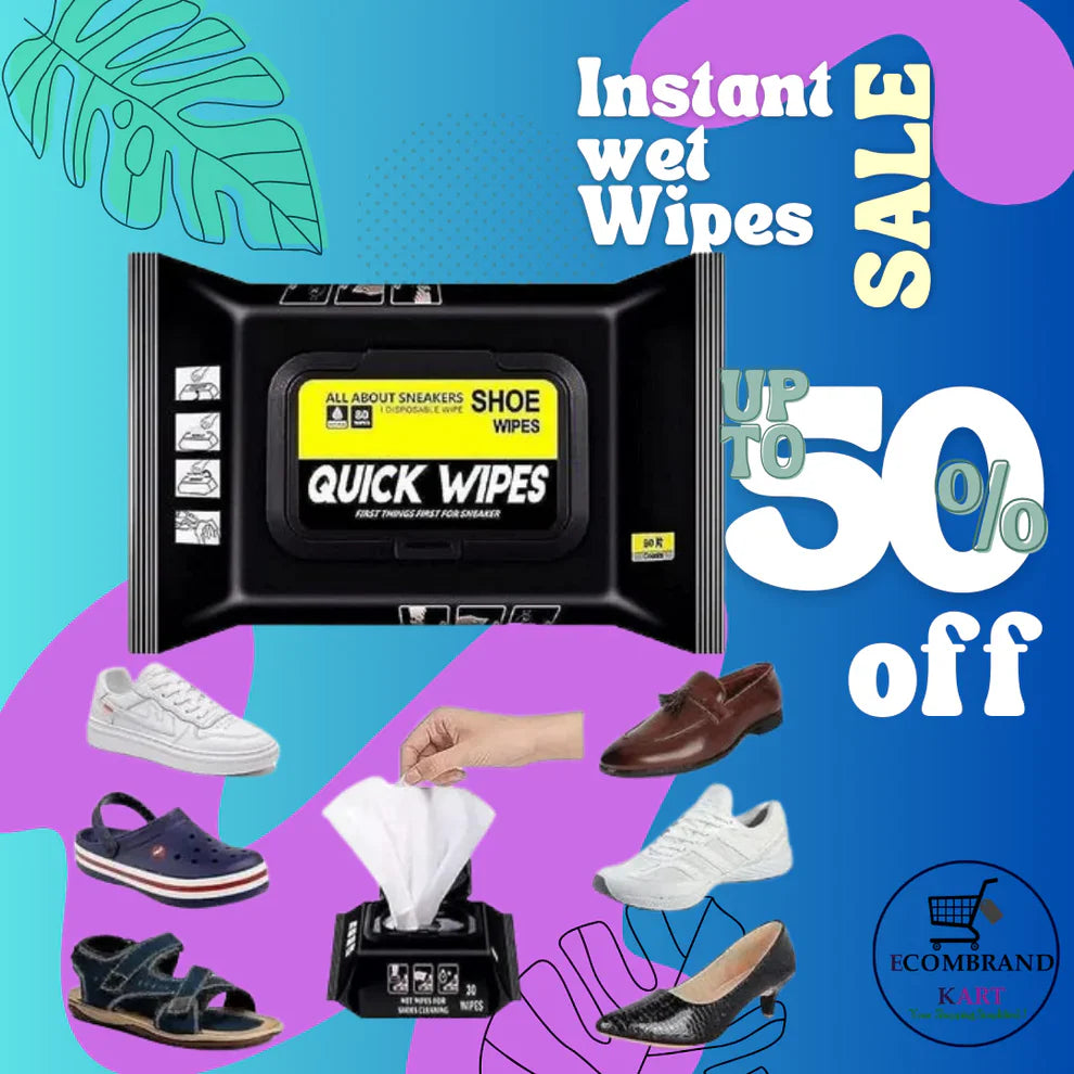 Shoe Cleaner Multipurpose Wipes (100% Natural)