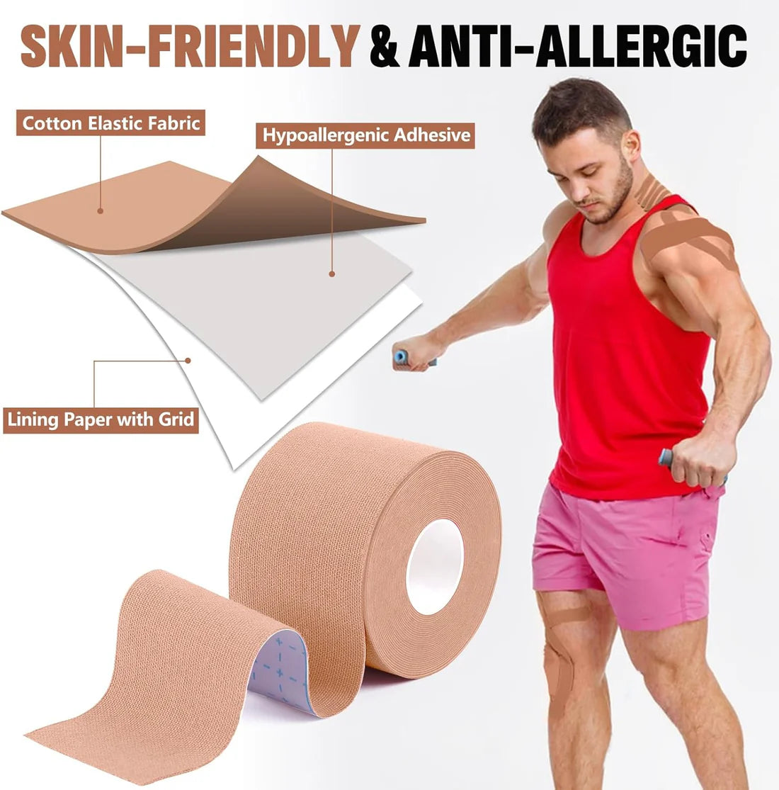 Kinesiology Tape for Muscle Pain Relief