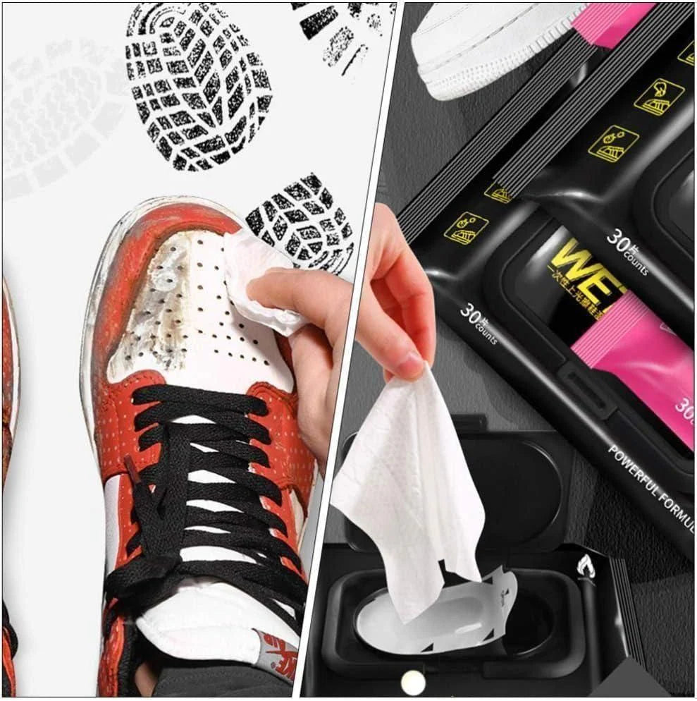 Shoe Cleaner Multipurpose Wipes (100% Natural)