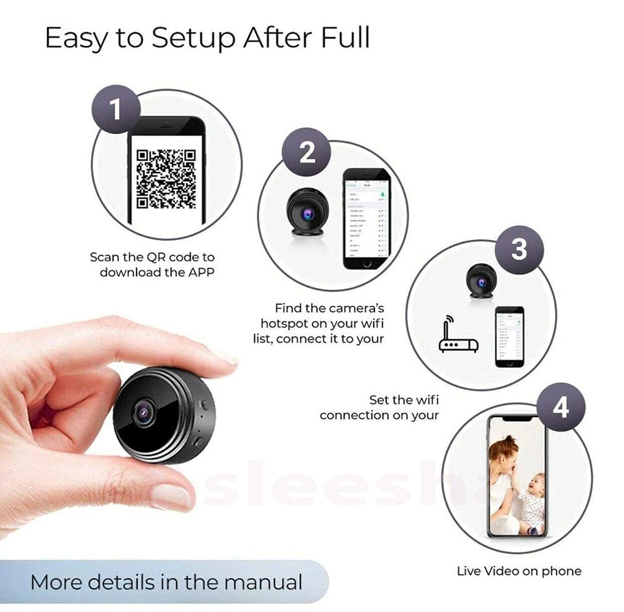 Rechargeable Wi-Fi CCTV Live Camera