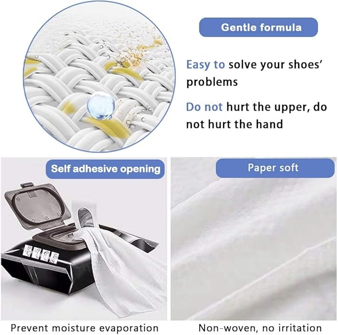 Shoe Cleaner Multipurpose Wipes (100% Natural)