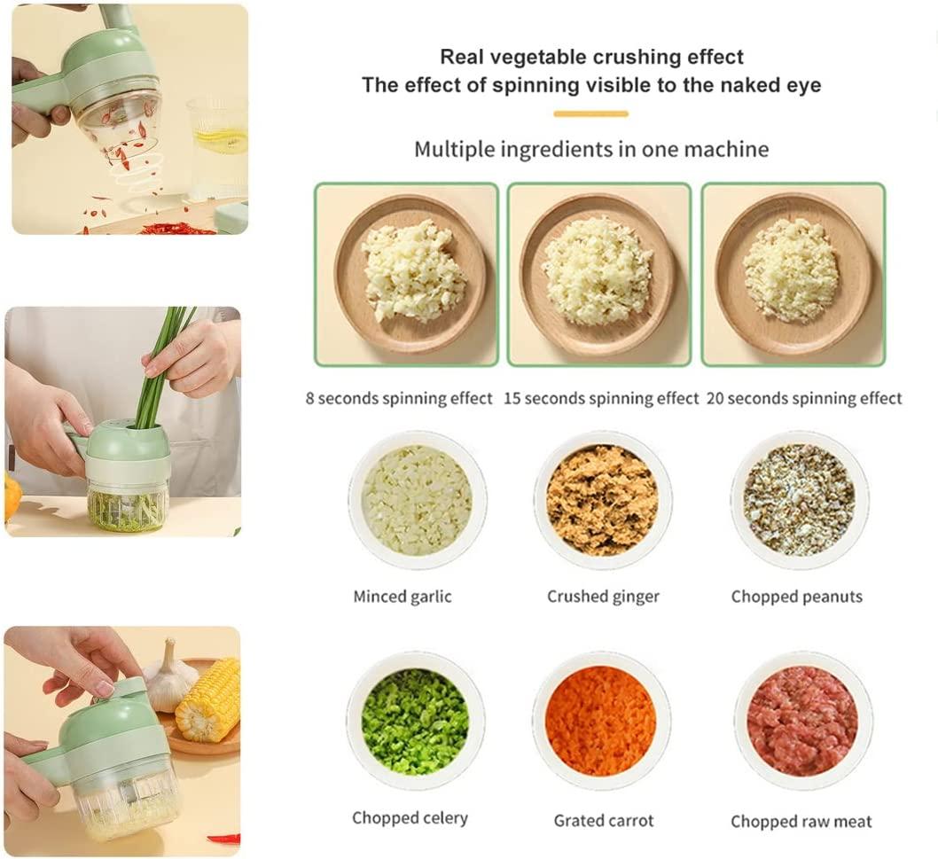 4 in 1 Portable Electric Vegetable Cutter