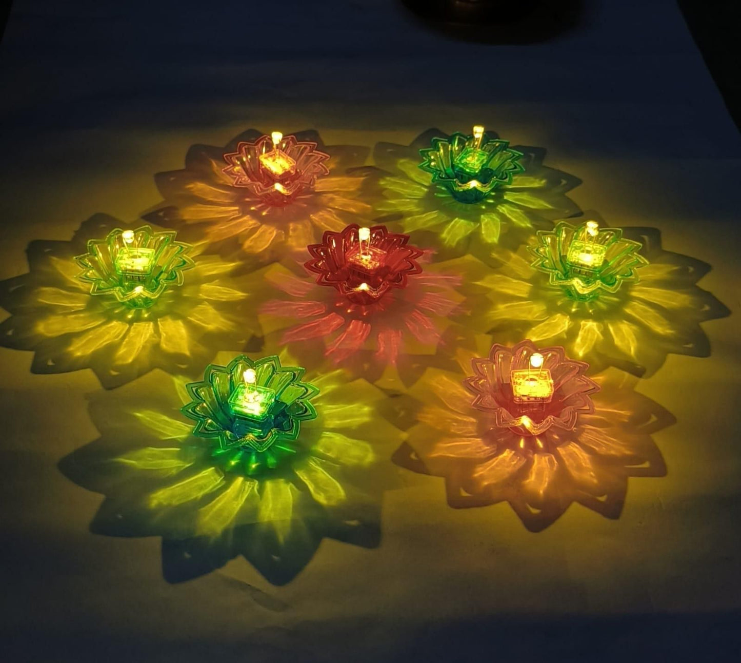 Water Reflection LED Diyas