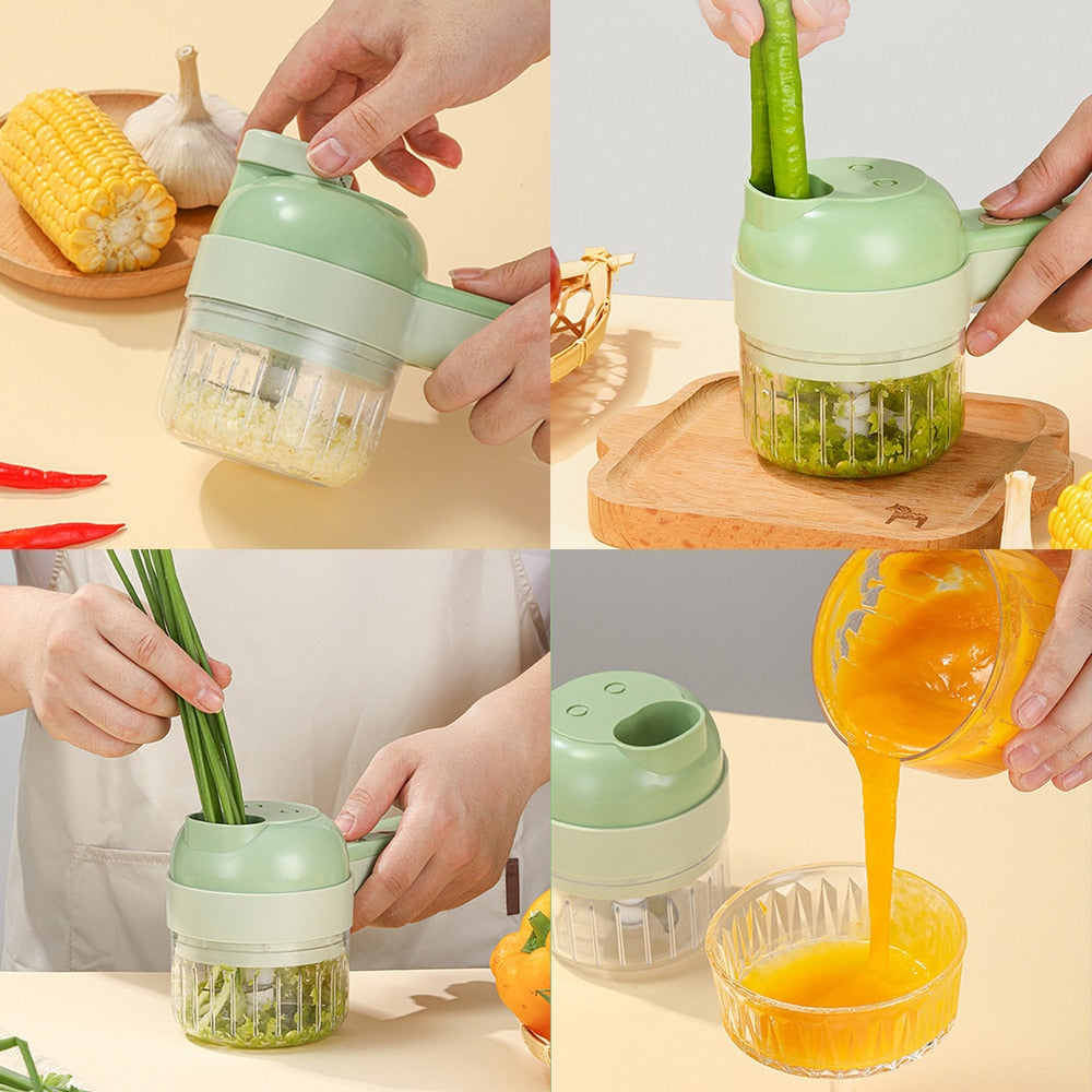 4 in 1 Portable Electric Vegetable Cutter