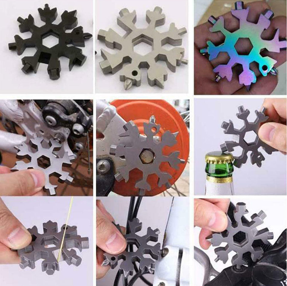 18-in-1 Stainless Steel Snowflakes Multi-tool