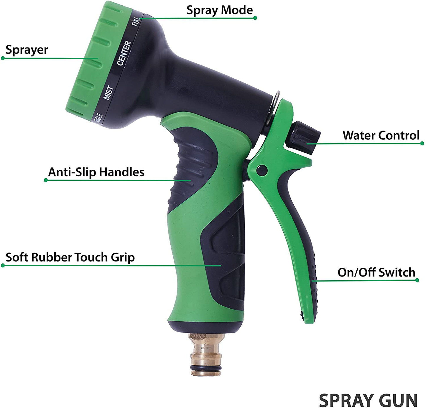 Hose Pipe With Multi Spray Gun