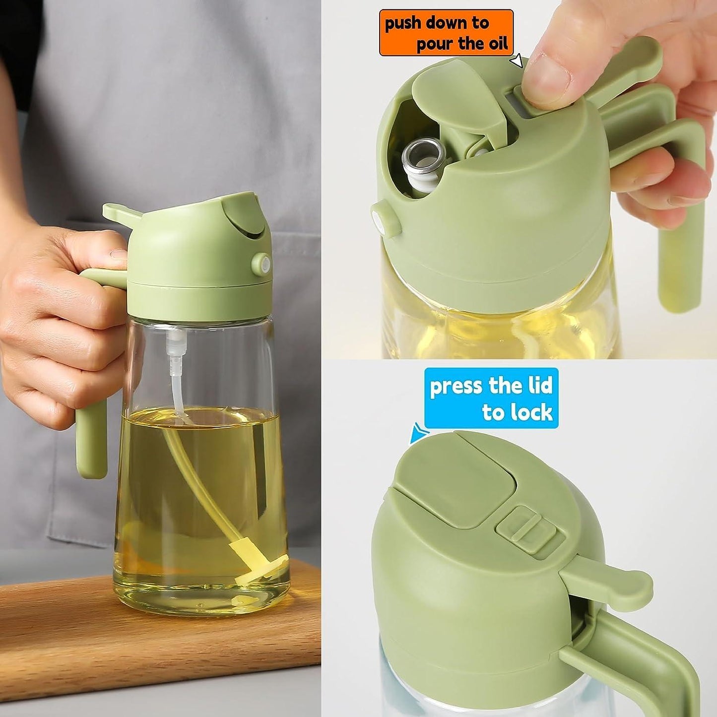 2 in 1 Glass Oil Dispenser