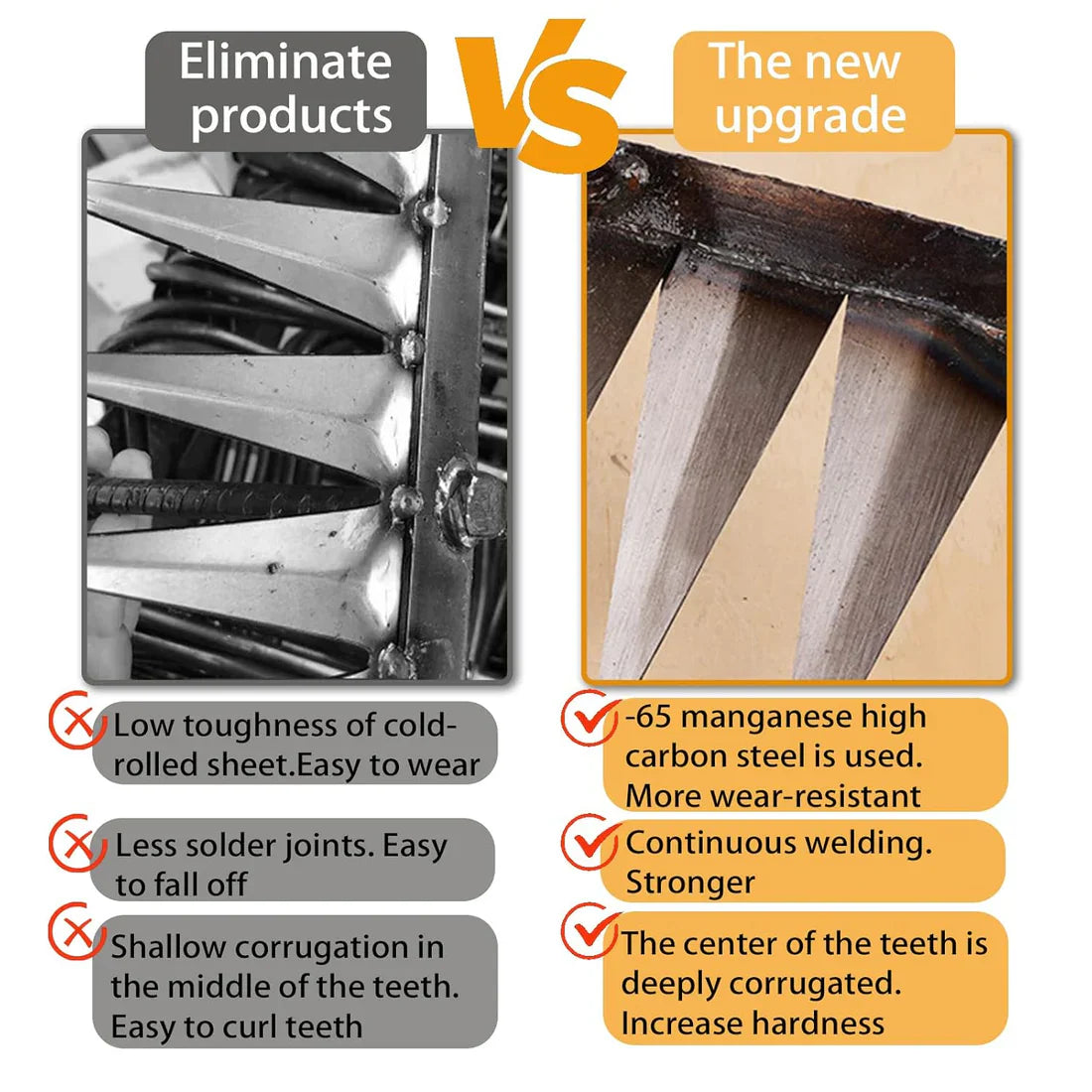 5 Teeth Carbon Steel Garden Weeding Rake