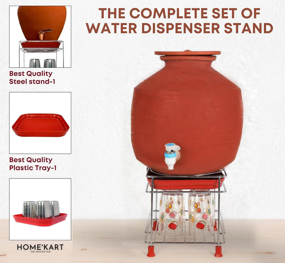 Heavy Steel Matka Stand with Free Tray