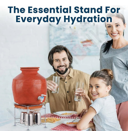 Heavy Steel Matka Stand with Free Tray