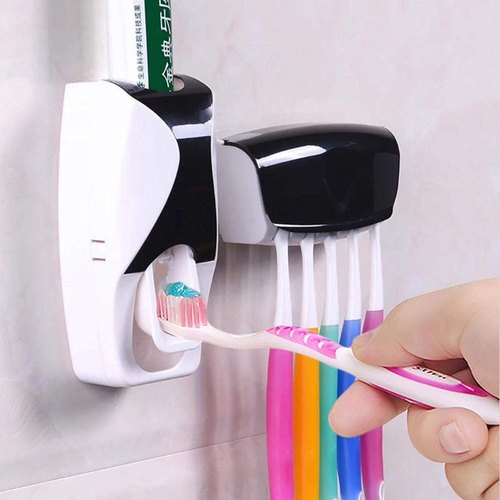 Toothpaste Dispenser With Tooth Brush