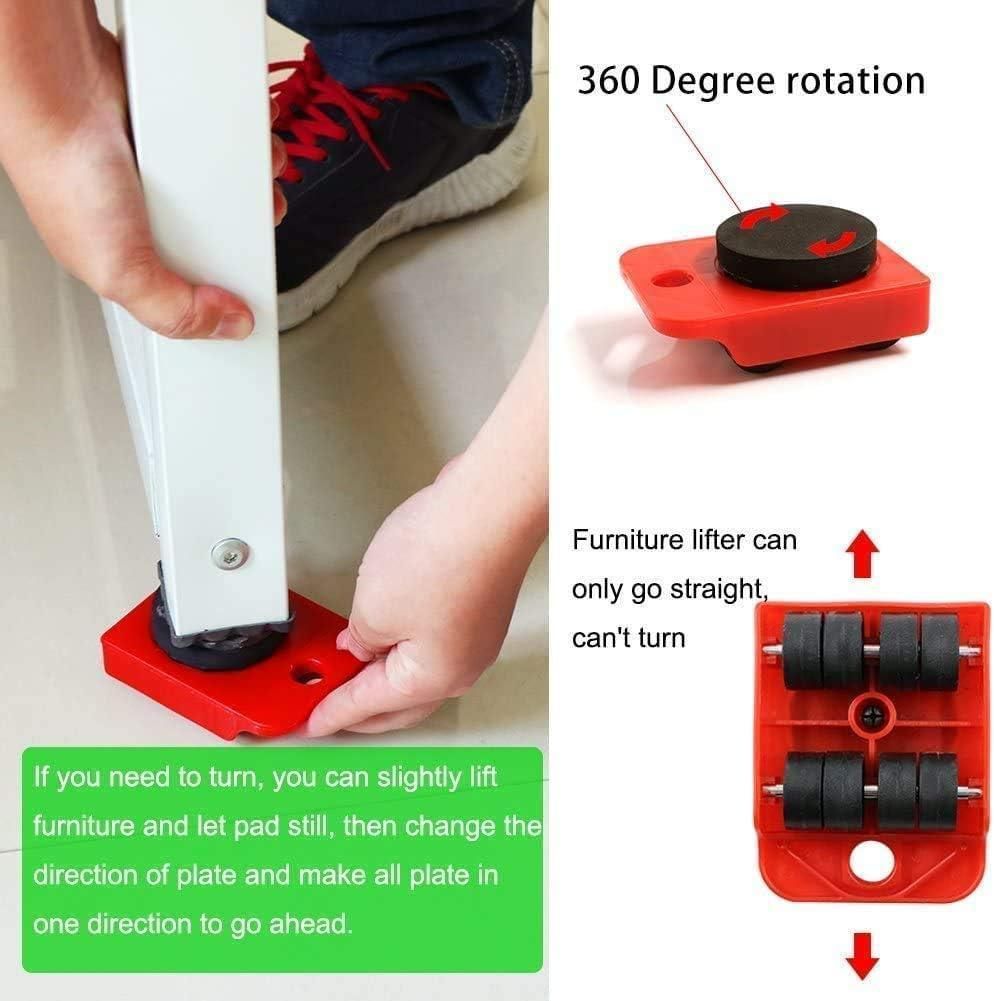 Carbon Steel Furniture Lifter With Heavy Duty Roller Pads with 150kg capacity To Move