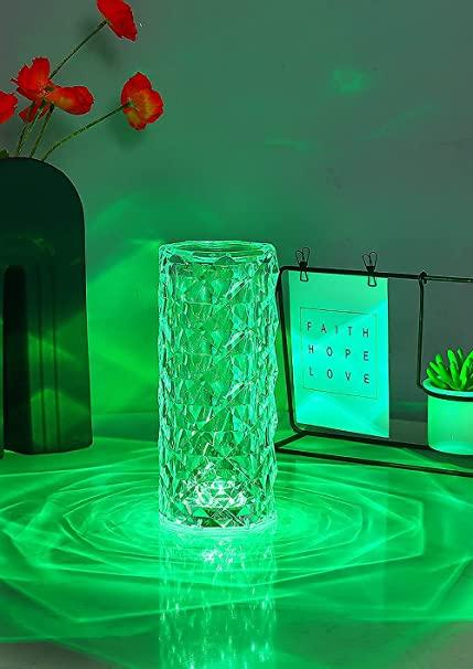 Crystal Table Lamp 16 Color Changing RGB Rose Diamond (Multi-Color)