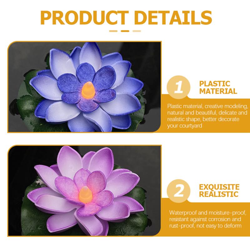 Flameless Lotus Flower Water Sensor Diyas (Pack of 6)
